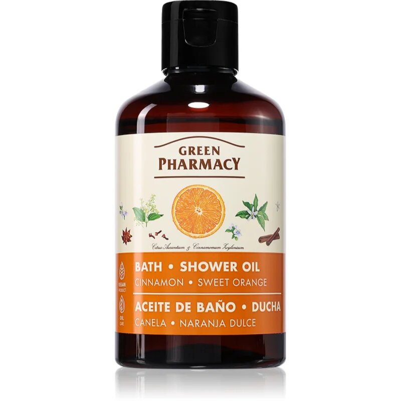 Green Pharmacy Cinnamon & Sweet orange Bath Oil olje za prhanje cimet 250 ml