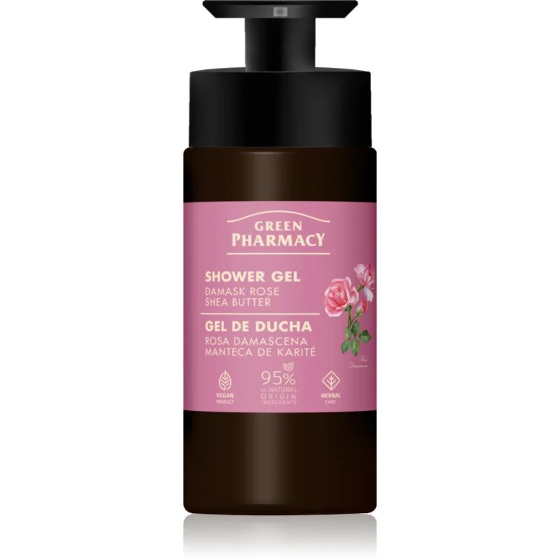 Green Pharmacy Damask Rose & Shea Butter gel za prhanje 739 ml