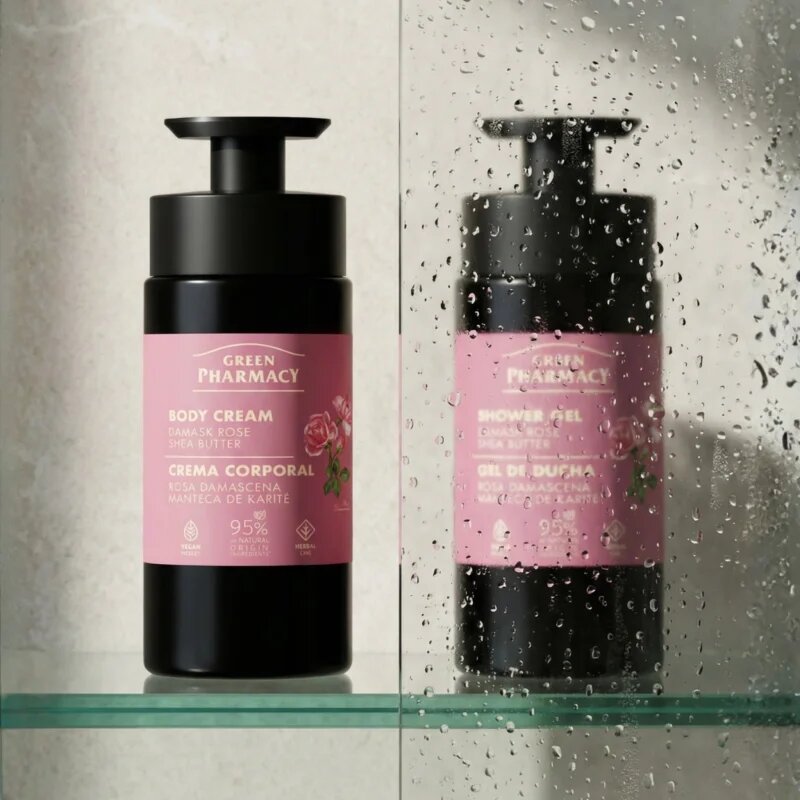 Green Pharmacy Damask Rose & Shea Butter krema za telo 739 ml