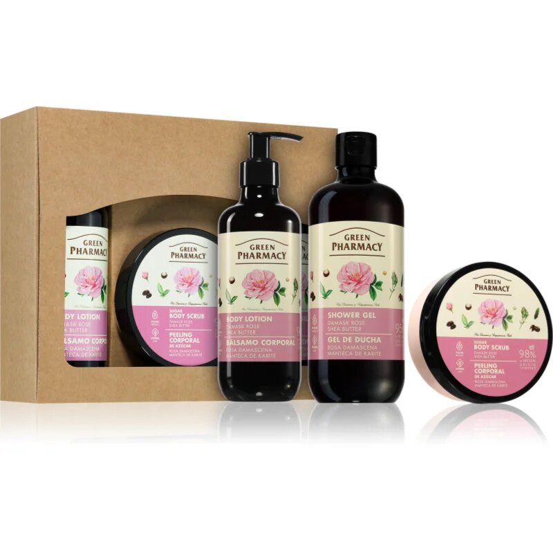 Green Pharmacy Damask Rose & Shea Butter SET darilni set