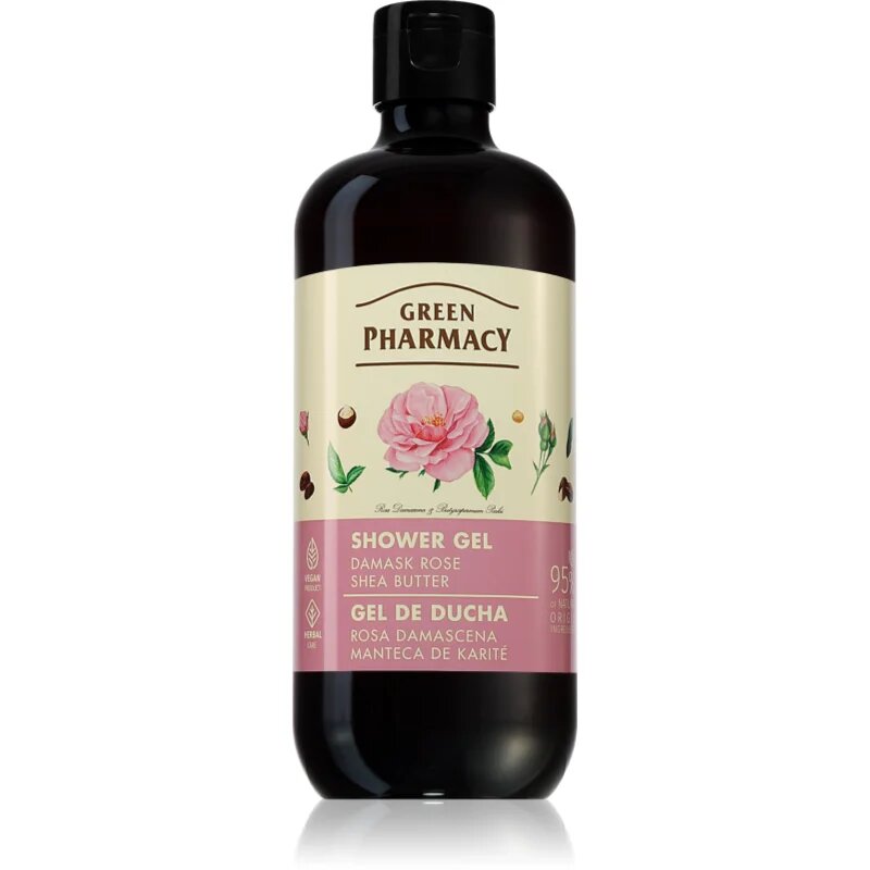Green Pharmacy Damask Rose & Shea Butter Shower Gel nežni gel za prhanje 500 ml
