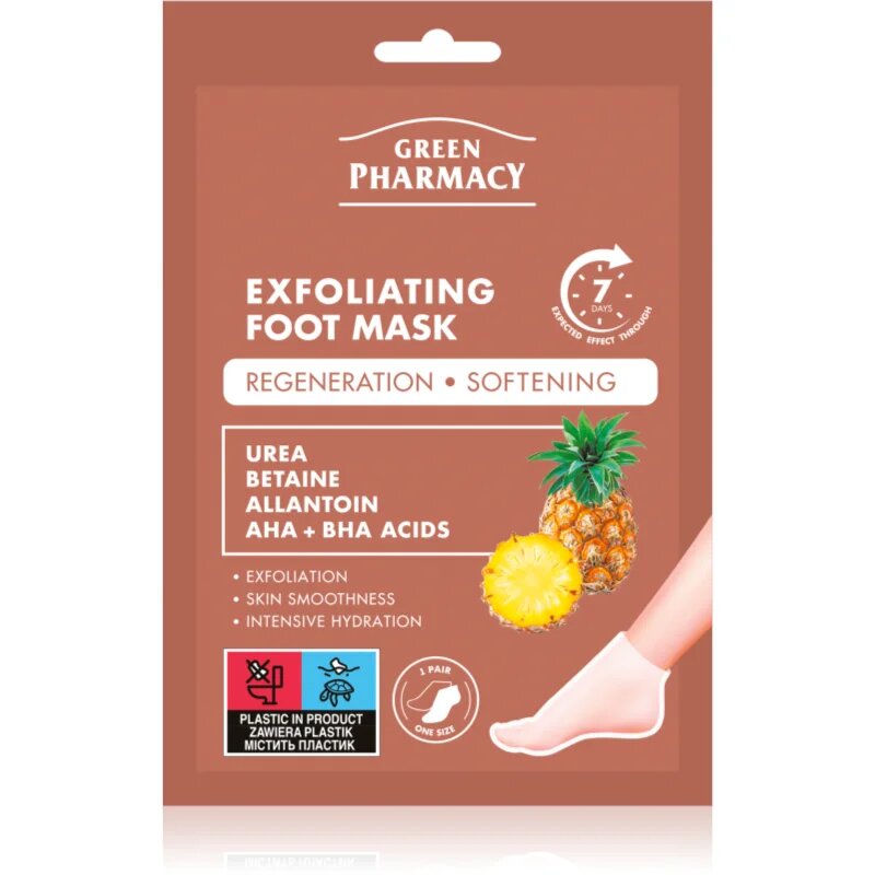 Green Pharmacy Foot Care Exfoliating Foot Mask regeneracijska maska za noge in nohte 2x20 ml