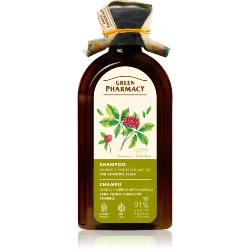 Green Pharmacy Ginseng Shampoo šampon za občutljivo in razdraženo lasišče 350 ml