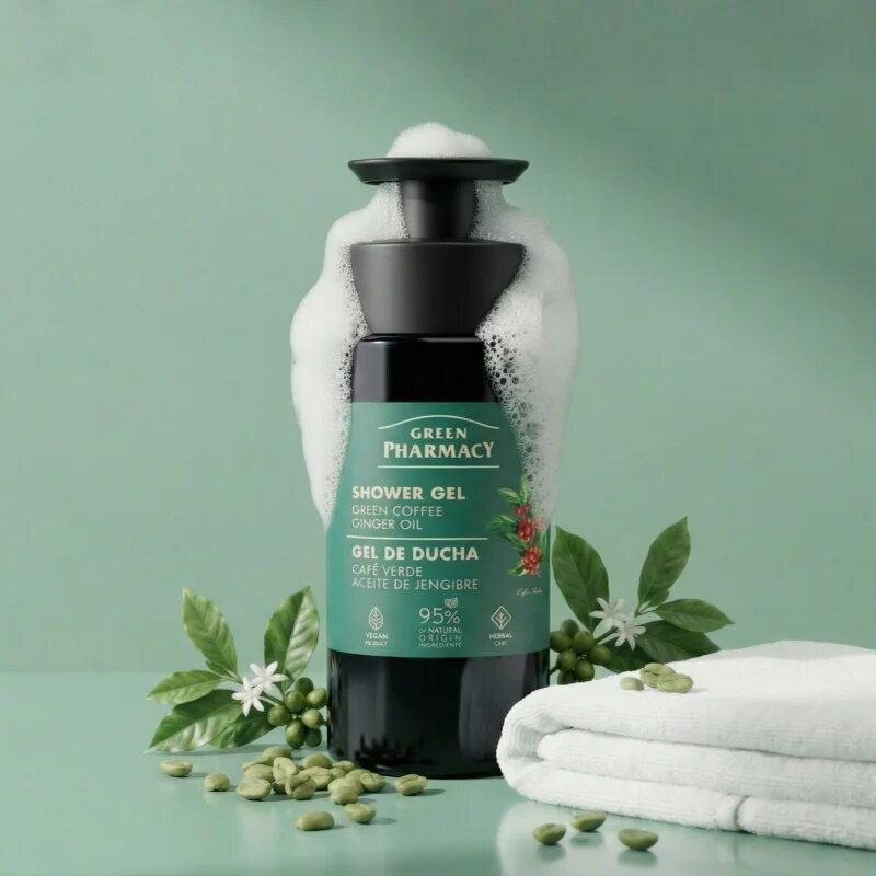 Green Pharmacy Green Coffee & Ginger Oil gel za prhanje 739 ml