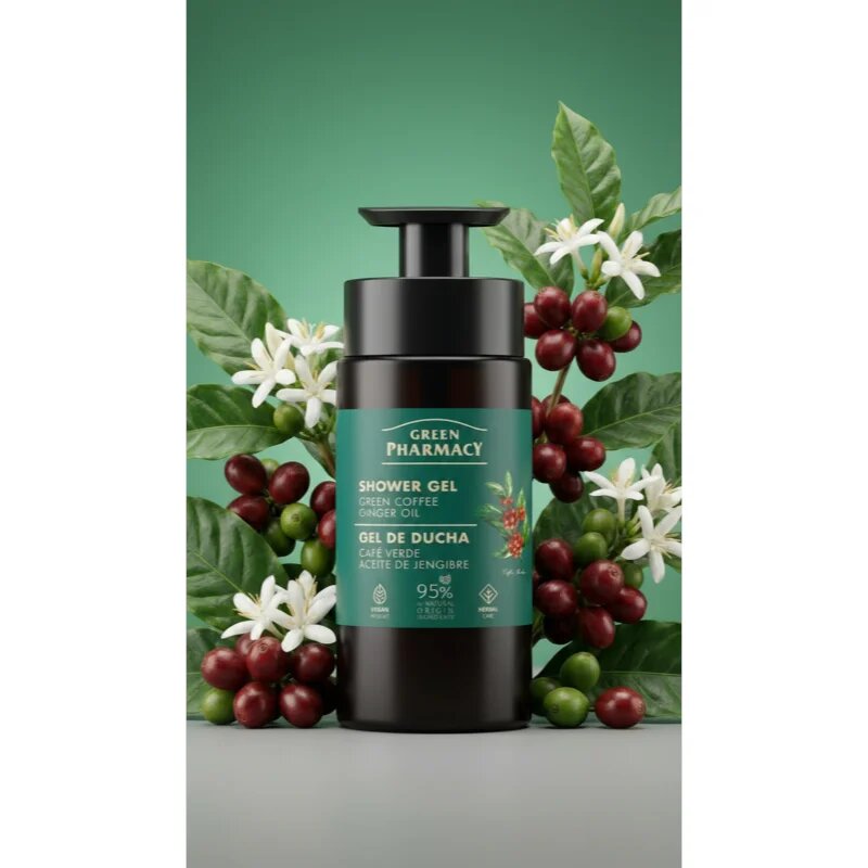 Green Pharmacy Green Coffee & Ginger Oil gel za prhanje 739 ml