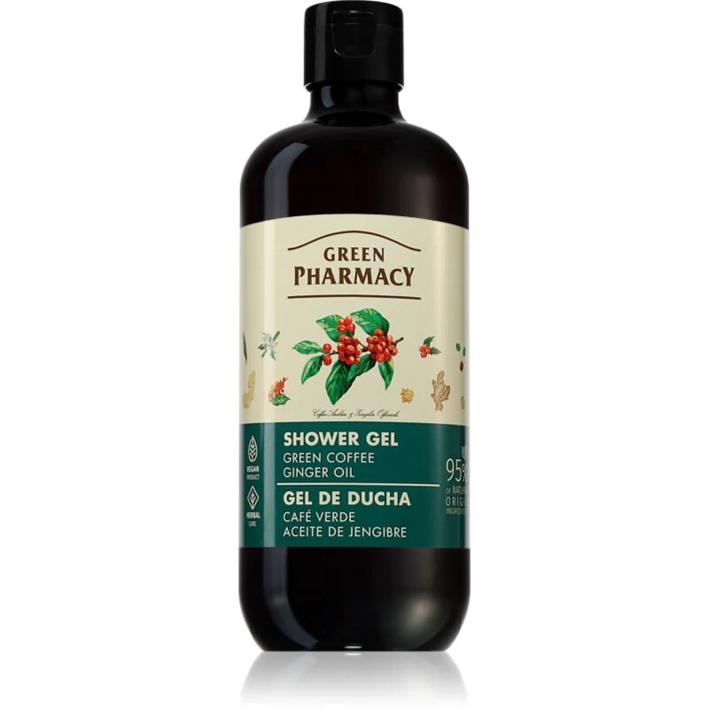 Green Pharmacy Green coffee & Ginger Oil Shower Gel gel za prhanje 500 ml
