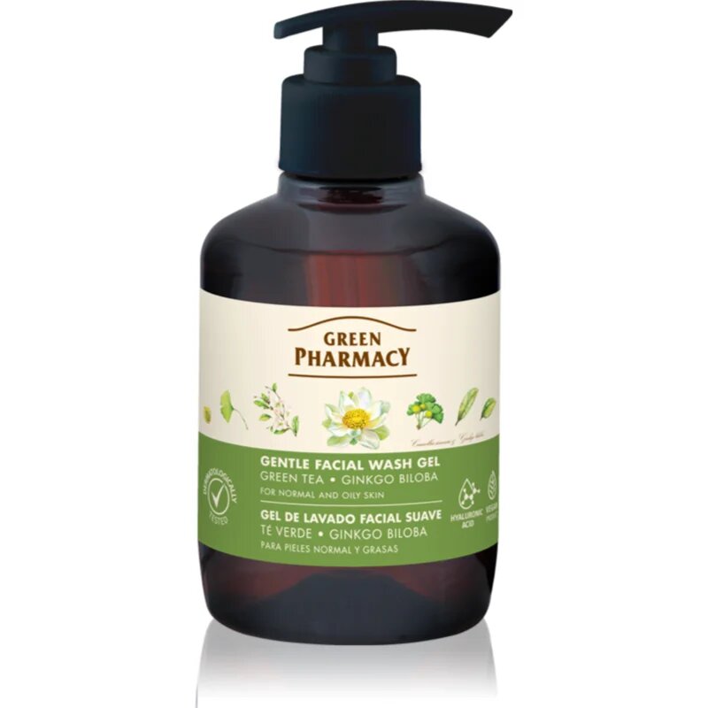 Green Pharmacy Green Tea Face Wash nežni čistilni gel za mastno in mešano kožo 270 ml