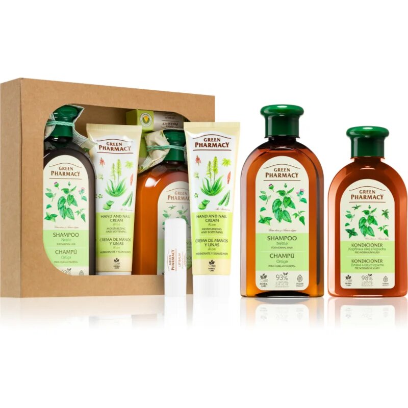 Green Pharmacy Herbal Care darilni set za normalne lase