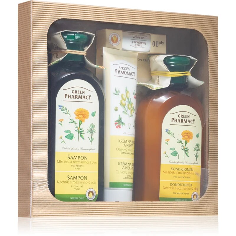 Green Pharmacy Herbal Care darilni set za obraz telo in lase