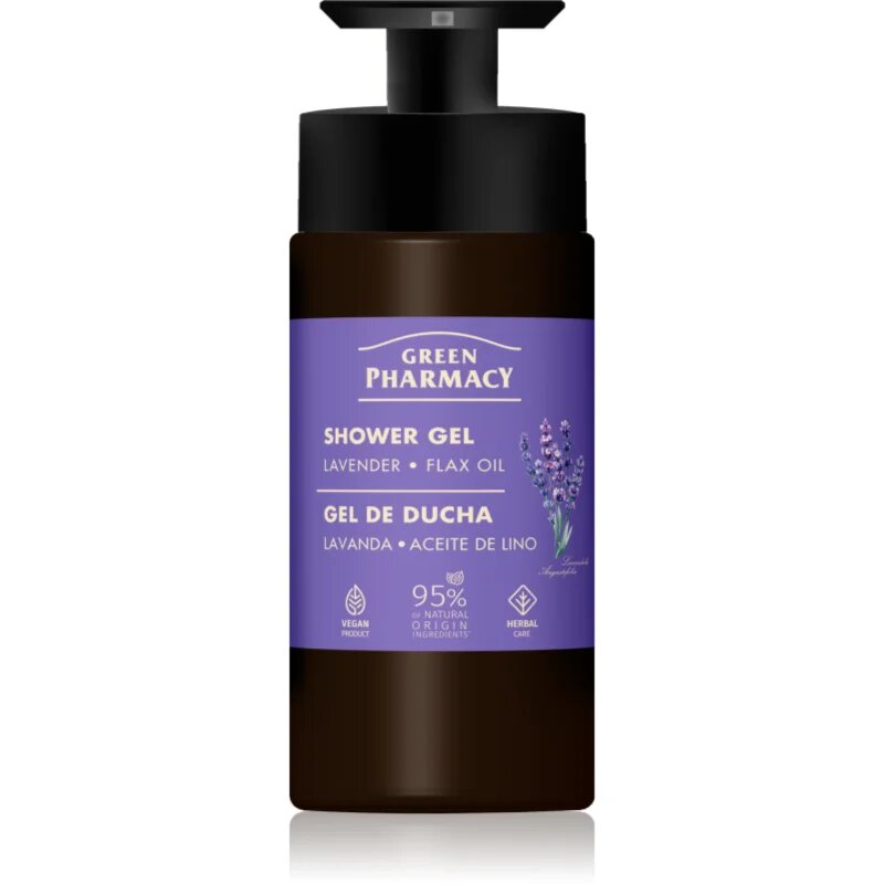 Green Pharmacy Lavender & Flax Oil gel za prhanje 739 ml