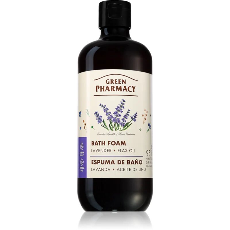 Green Pharmacy Lavender & Linseed Oil Bath Foam pena za kopel s sivko 500 ml