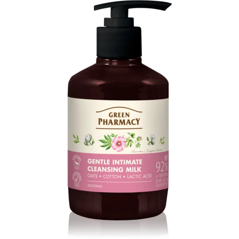 Green Pharmacy Oats & Cotton losjon za intimno higieno 370 ml