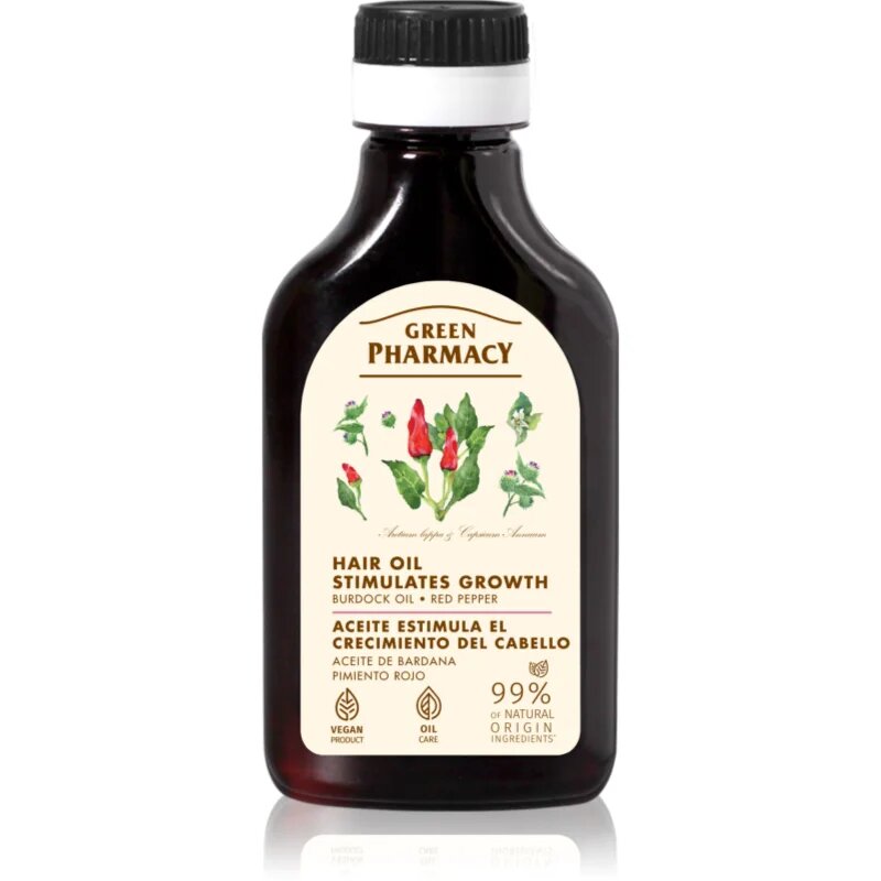 Green Pharmacy Red Peppers Burdock Oil olje repinca za spodbujanje rasti las 100 ml