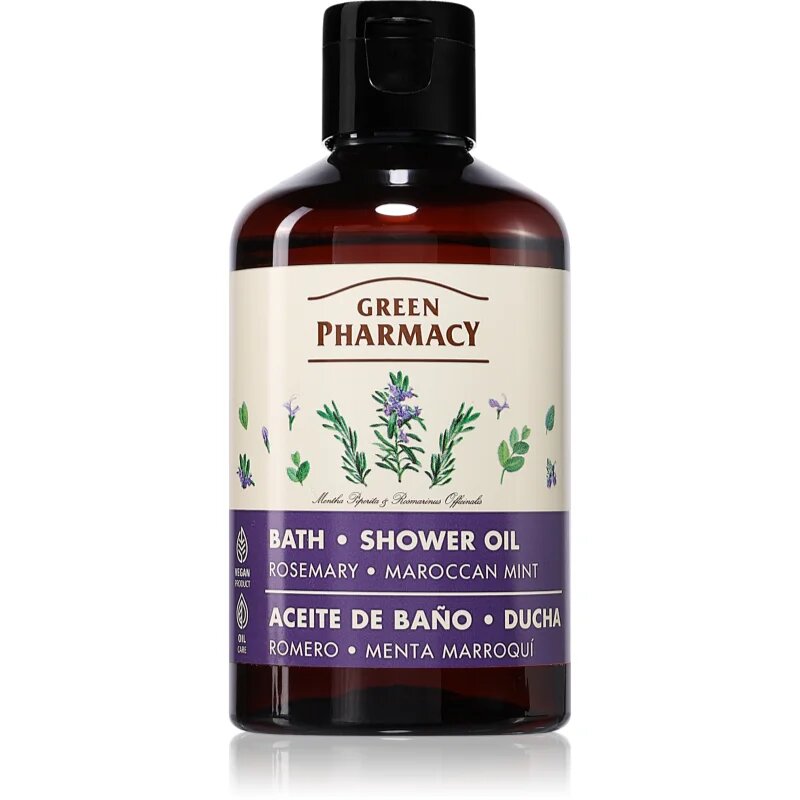 Green Pharmacy Rosemary & Moroccan Mint Bath Oil negovalno olje za prhanje 250 ml