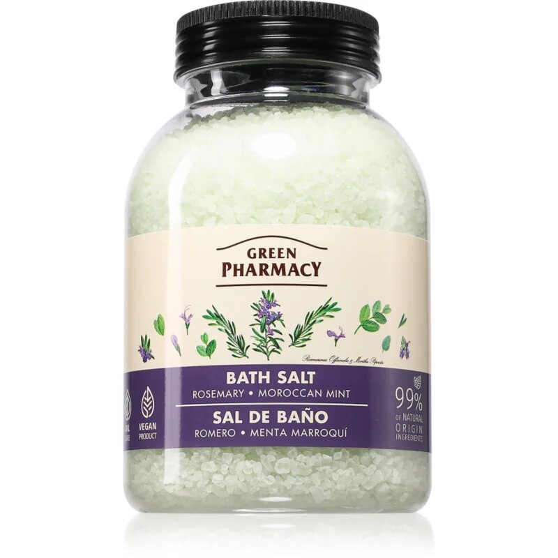 Green Pharmacy Rossemary & Maroccan Mint Bath Salt relaksacijska sol za kopel 1000 g
