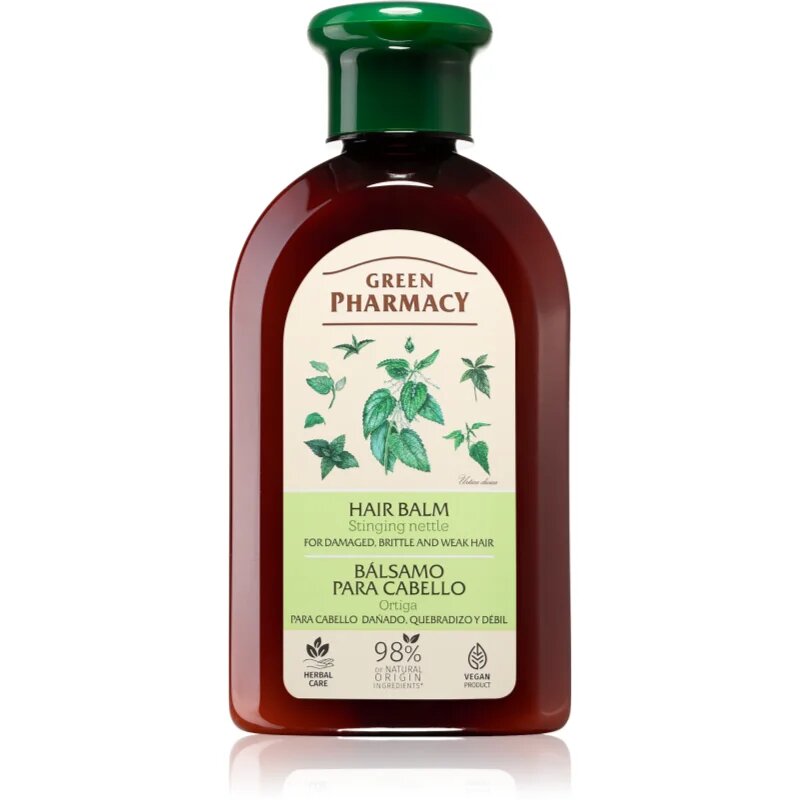 Green Pharmacy Stinging Nettle Hair Balm balzam za poškodovane lomljive in oslabljene lase 300 ml