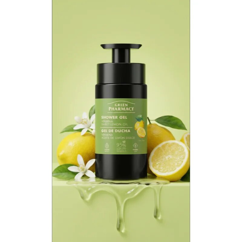 Green Pharmacy Verbena & Sweet Lemon Oil gel za prhanje 739 ml