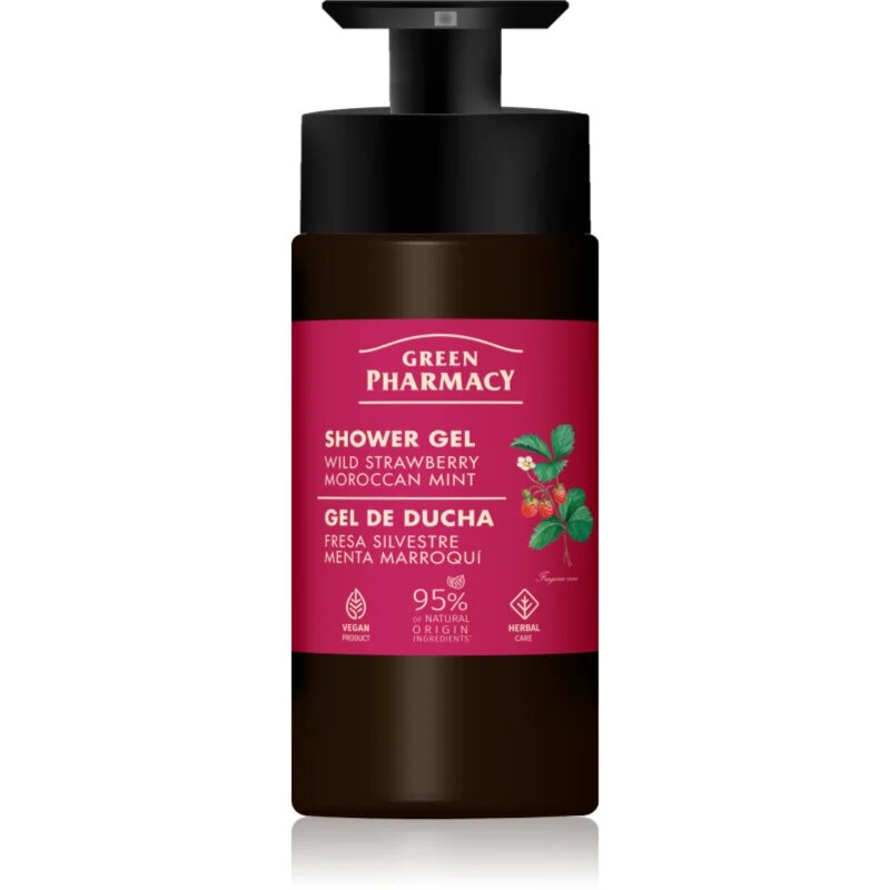 Green Pharmacy Wild Strawberry & Moroccan Mint Oil gel za prhanje 739 ml