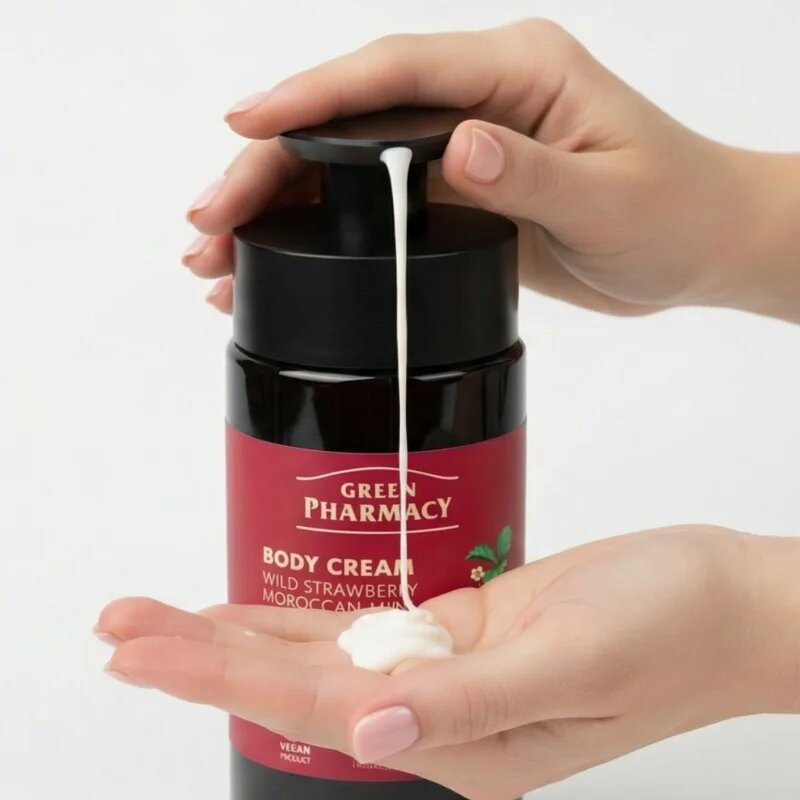 Green Pharmacy Wild Strawberry & Moroccan Mint Oil krema za telo 739 ml