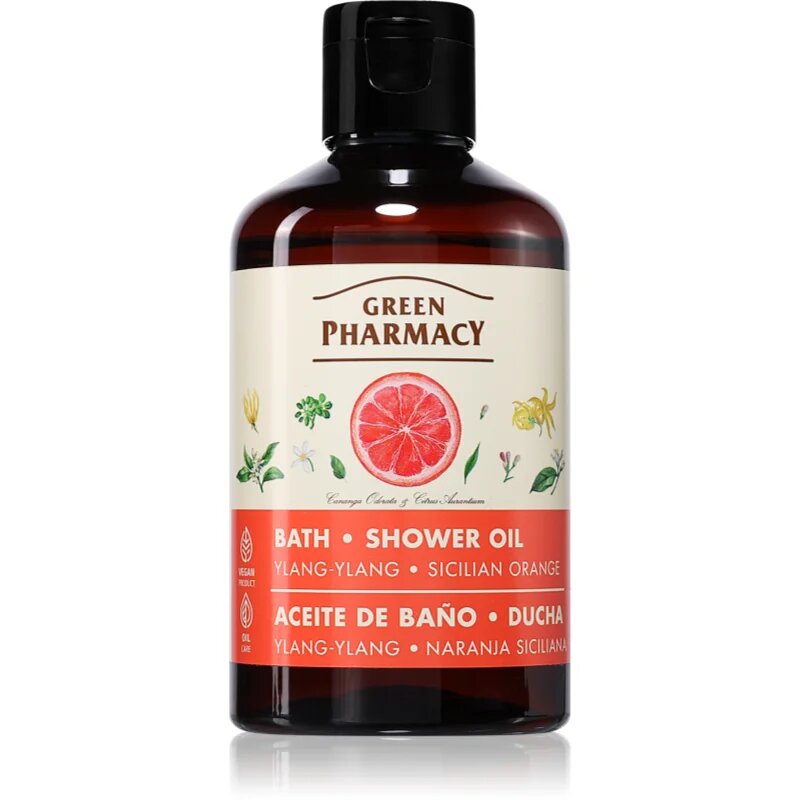 Green Pharmacy Ylang-ylang & Sicilian Orange Bath Oil osvežilno olje za prhanje 250 ml