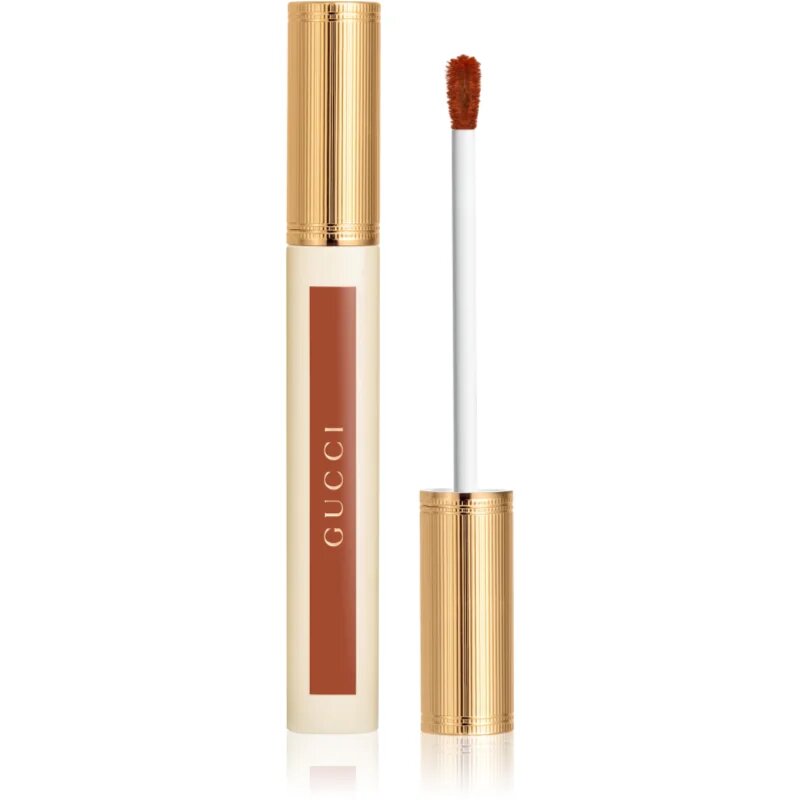 Gucci Beauty Glow Oil-In-Water Tint Liquid Lipstick bleščeča vlažilna tekoča šminka odtenek 308 Lucy Dark Orange 6.5 ml