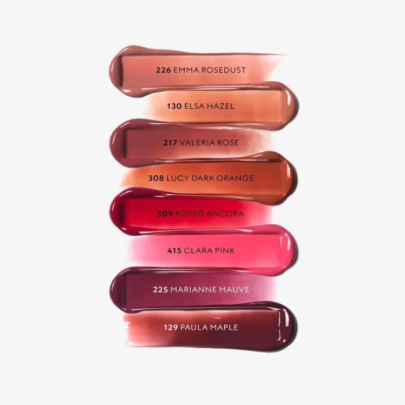 Gucci Beauty Glow Oil-In-Water Tint Liquid Lipstick bleščeča vlažilna tekoča šminka odtenek 308 Lucy Dark Orange 6.5 ml