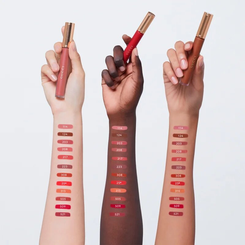 Gucci Beauty Rouge à Lèvres Matte Lipstick mat tekoča šminka odtenek 308 Lucy Dark Orange 6.5 ml