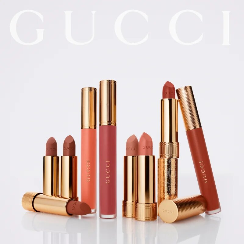 Gucci Beauty Rouge à Lèvres Satin Lipstick satenasta šminka odtenek 302 Agatha Orange 3.5 g