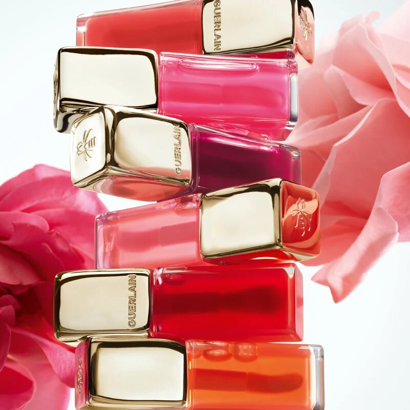 GUERLAIN Blooming Denim KissKiss Bee Glow Oil olje za ustnice z medom odtenek 878 Dahlia Glow 9.5 ml