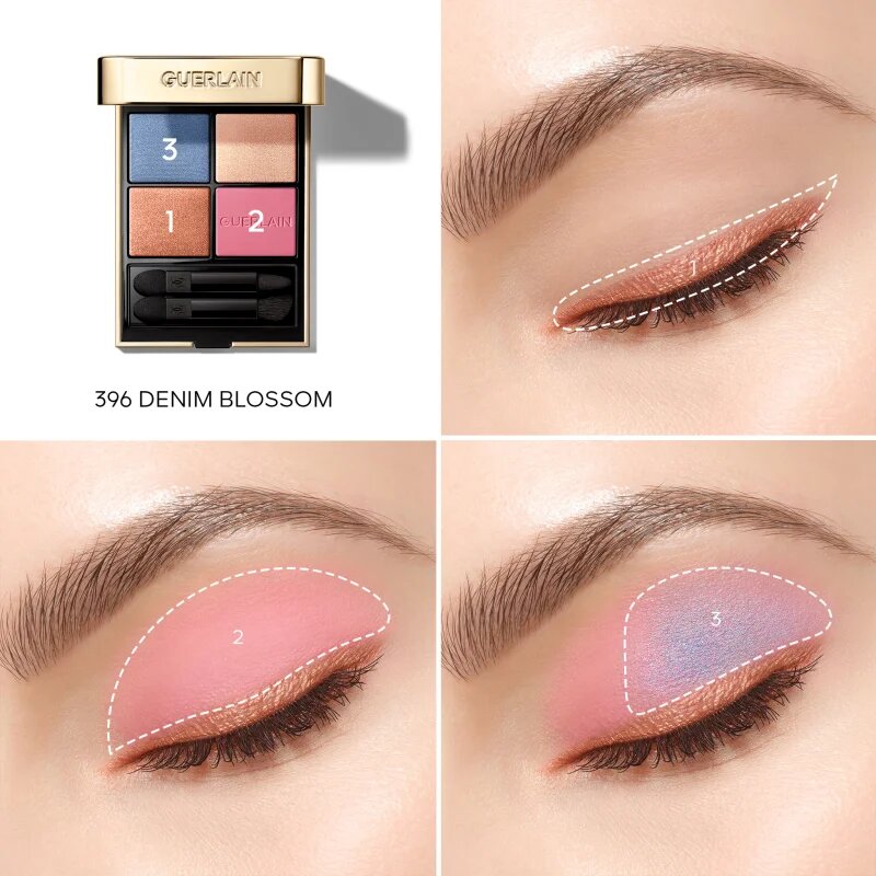 GUERLAIN Blooming Denim Ombres G paleta senčil za oči limitirana edicija 396 Denim Blossom 6 g