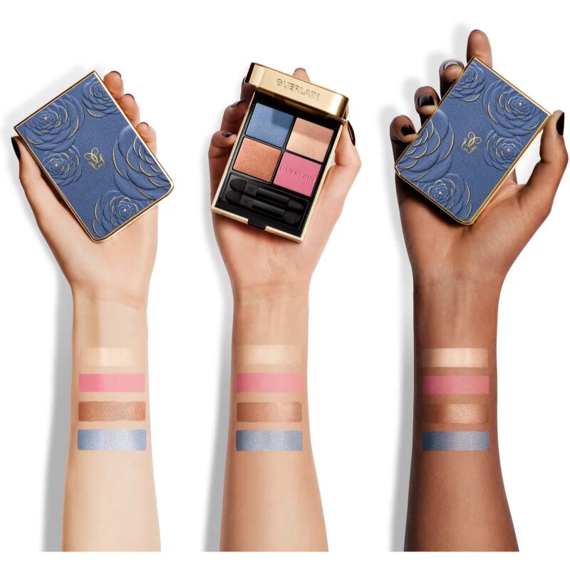 GUERLAIN Blooming Denim Ombres G paleta senčil za oči limitirana edicija 396 Denim Blossom 6 g