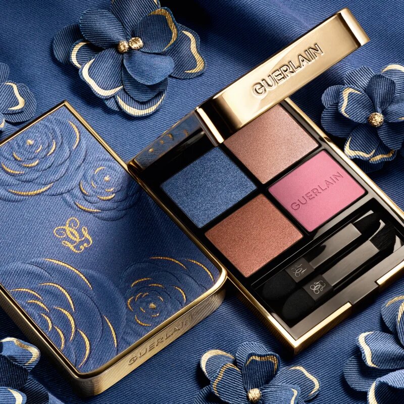 GUERLAIN Blooming Denim Ombres G paleta senčil za oči limitirana edicija 396 Denim Blossom 6 g