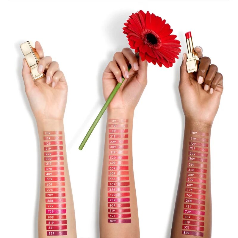 GUERLAIN KissKiss Shine Bloom šminka z bleščečim finišem odtenek 519 Floral Brick 3.5 g
