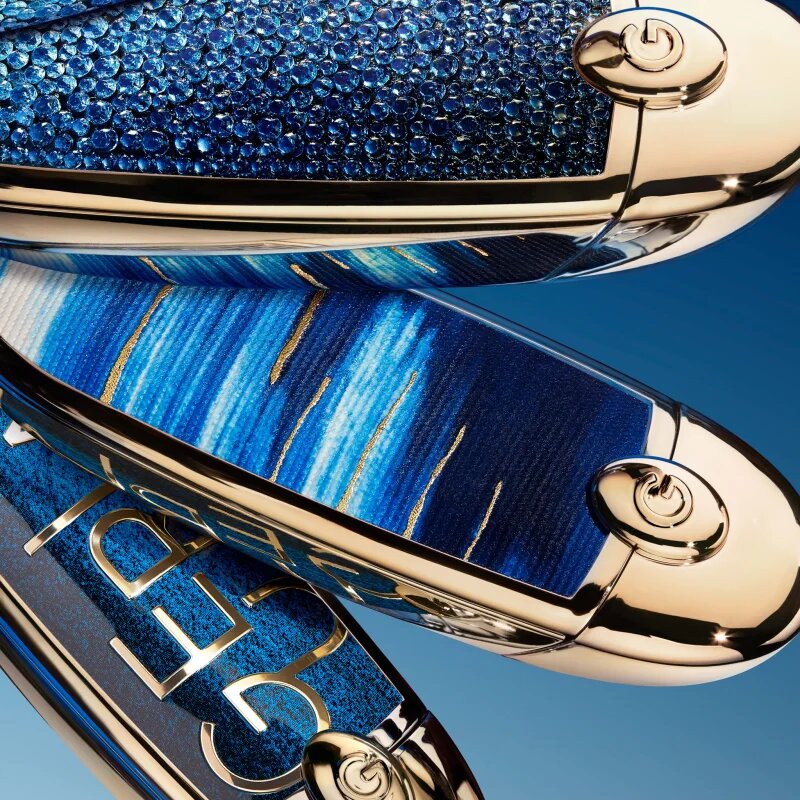 GUERLAIN L'Heure Bleue Double Mirror Jewel Case etui za šminko z ogledalom Bleu Reverie 1 kos