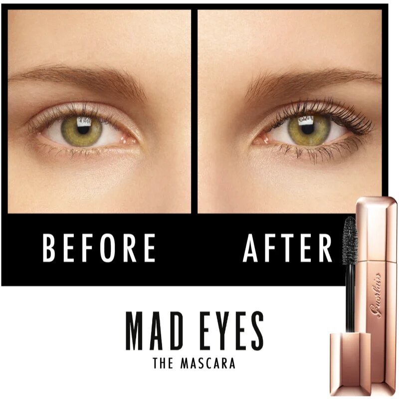 GUERLAIN Mad Eyes Buildable Volume Mascara vodoodporna maskara za volumem in zgostitev trepalnic odtenek 01 Mad Black 8.5 ml
