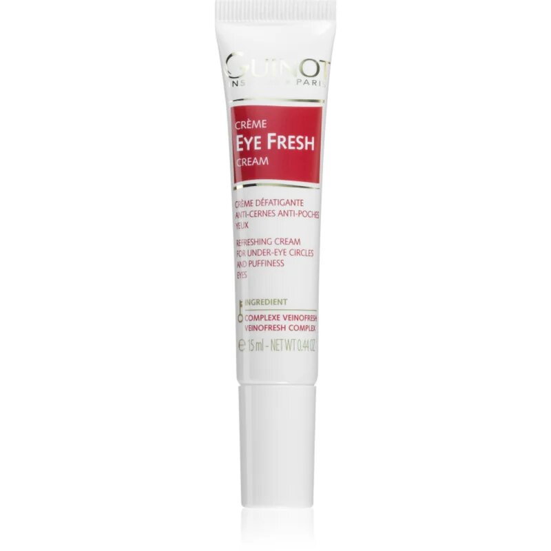 Guinot Eye Fresh krema za pomirjanje oteklin okoli oči in temnih kolobarjev z aplikatorjem 15 ml