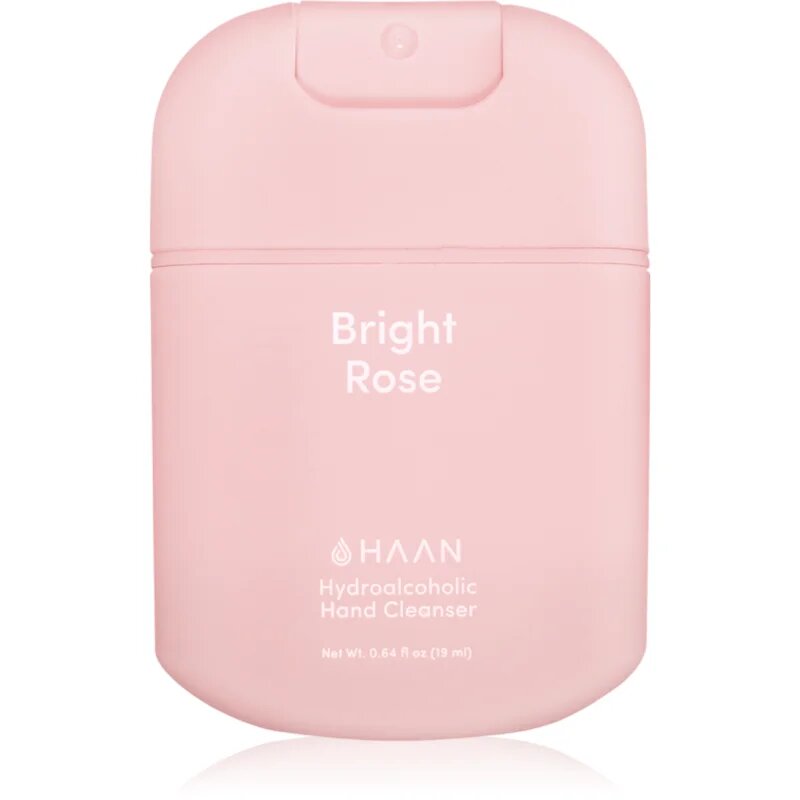 Haan Hand Cleanser Bright Rose čistilno pršilo za roke z antibakterijskim dodatkom Mini 19 ml