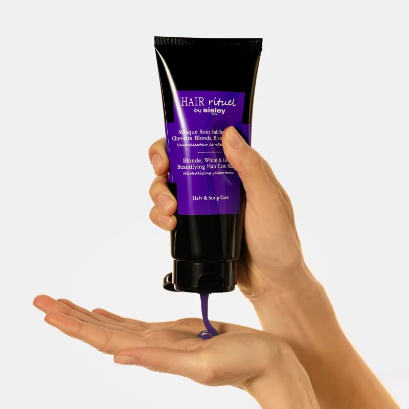 Hair Rituel by Sisley Blonde White & Grey Beautifying Hair Care Mask maska za lase za nevtralizacijo medeninastih podtonov 200 ml