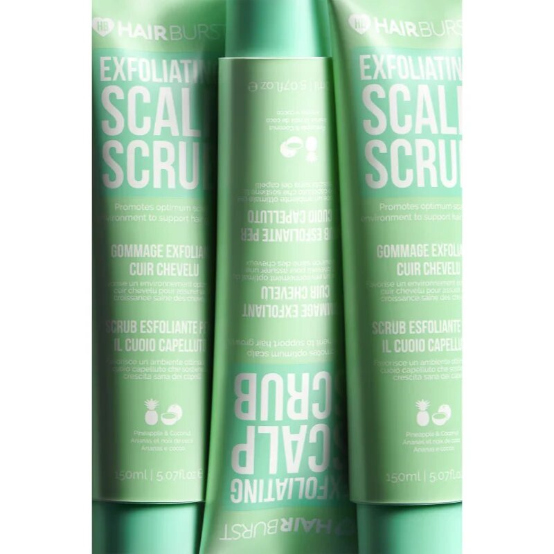 Hairburst Exfoliating Scalp Scrub piling za lase za pospeševanje rasti las 150 ml