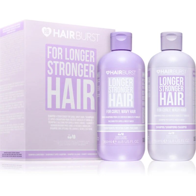 Hairburst Longer Stronger Hair Curly Wavy Hair Set darilni set za kodraste lase