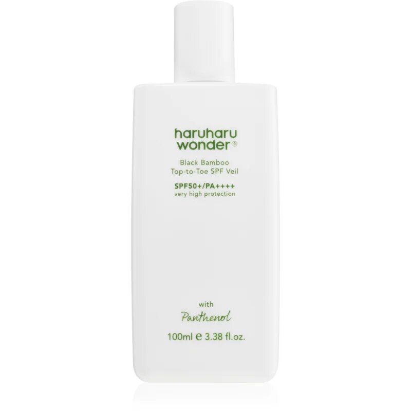 Haruharu Wonder Black Bamboo Top-to-Toe SPF Veil lahki zaščitni fluid za telo in obraz SPF 50+ 100 ml