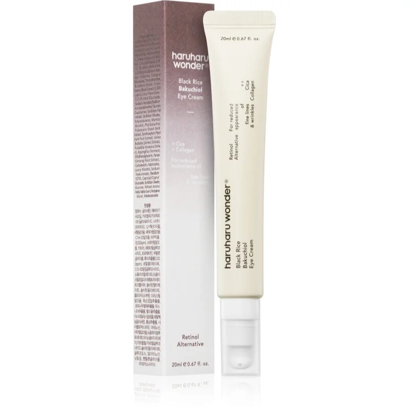 Haruharu Wonder Black Rice Bakuchiol Eye Cream krema proti gubam za predel okoli oči za prehrano in hidracijo 20 ml