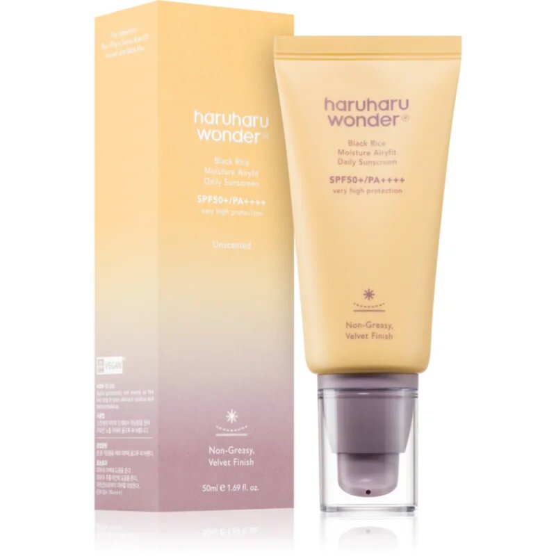 Haruharu Wonder Black Rice Moisture lahki zaščitni fluid SPF 50+ brez dišav 50 ml