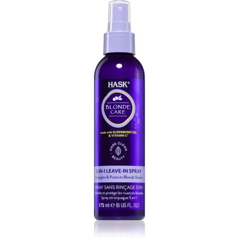 HASK Blonde Care 5-in-1 Leave-In Spray pršilo brez spiranja za blond lase 175 ml