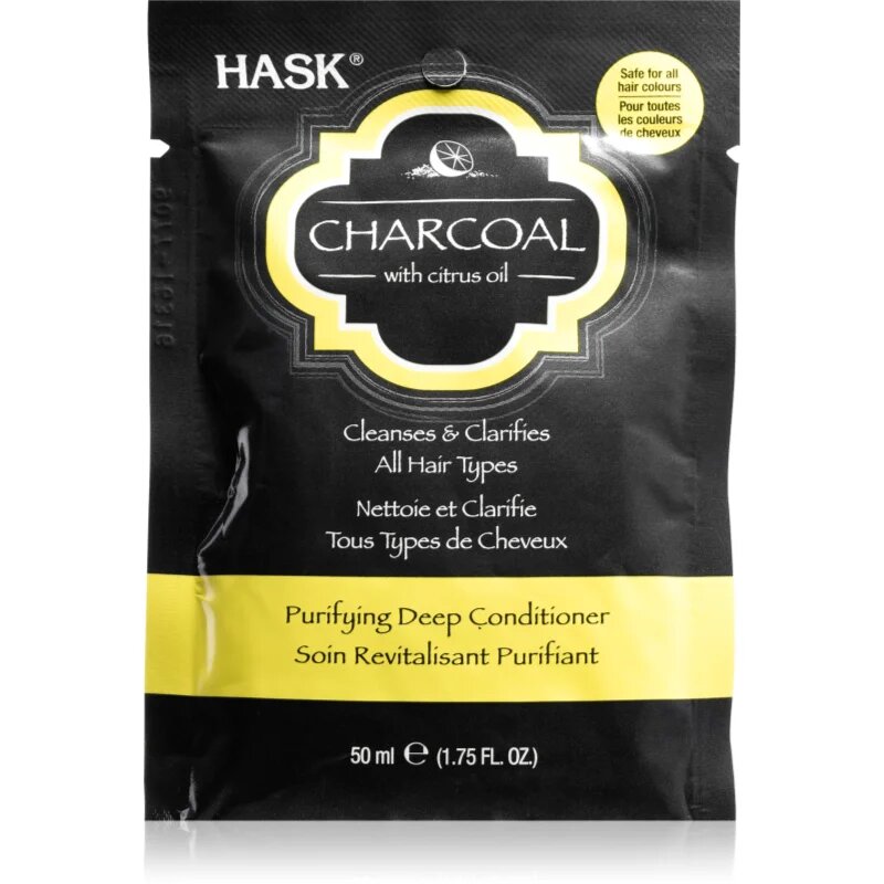 HASK Charcoal with Citrus Oil globinsko hranilni balzam za obnovo lasišča 50 ml