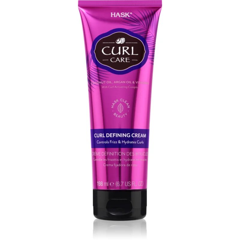HASK Curl Care krema za definicijo las za valovite in kodraste lase 198 ml