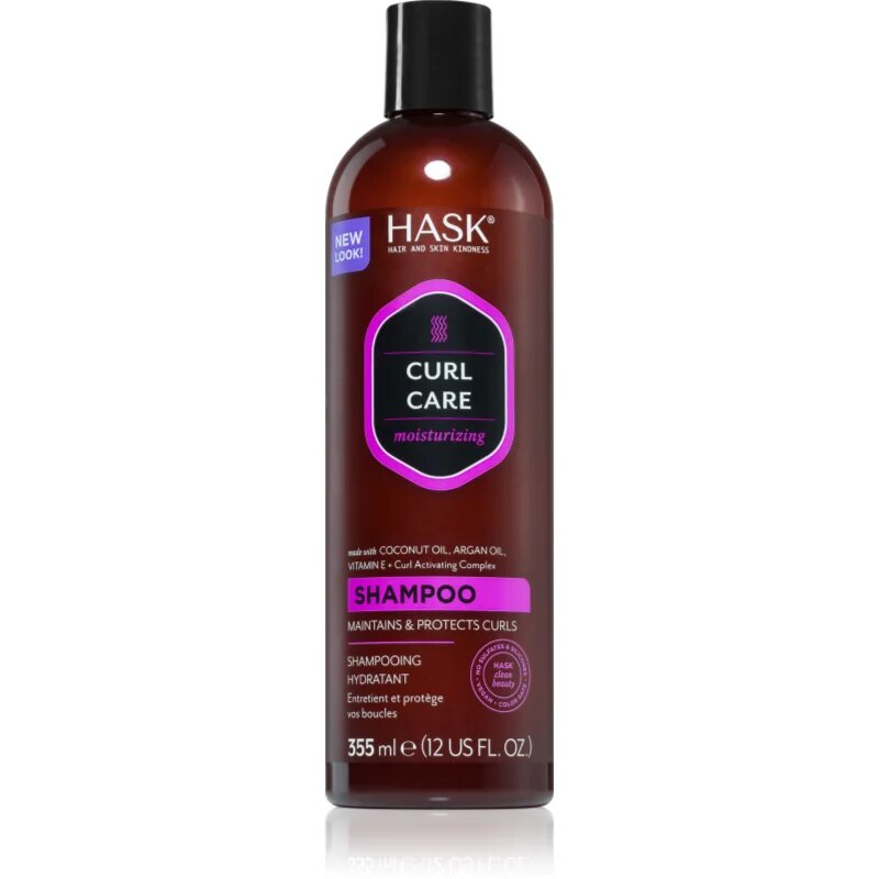 HASK Curl Care vlažilni šampon za valovite in kodraste lase 355 ml