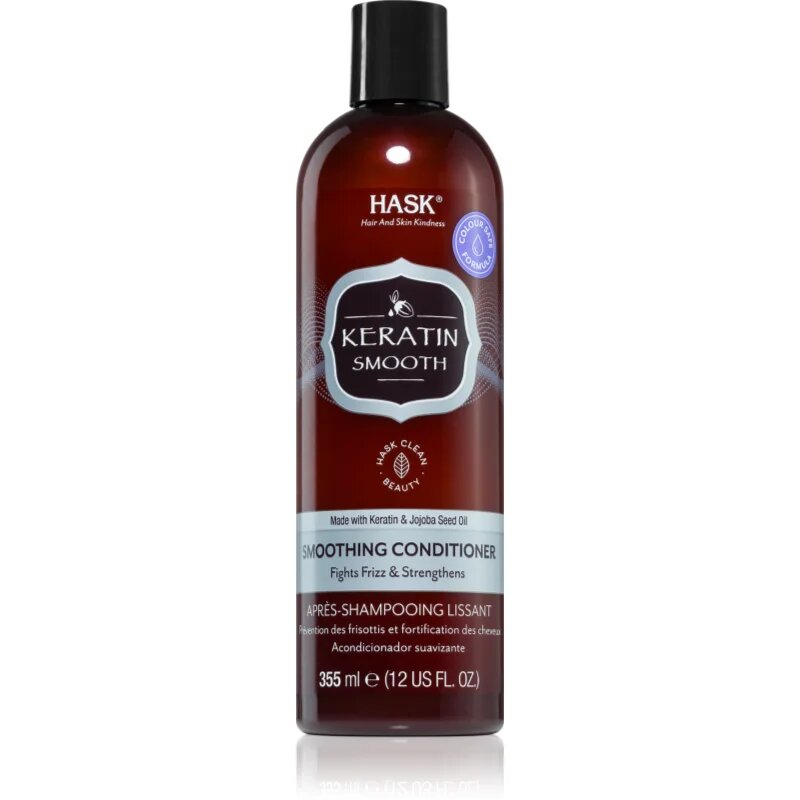 HASK Keratin Protein Smoothing Conditioner balzam za glajenje las za poškodovane in kemično obdelane lase 355 ml