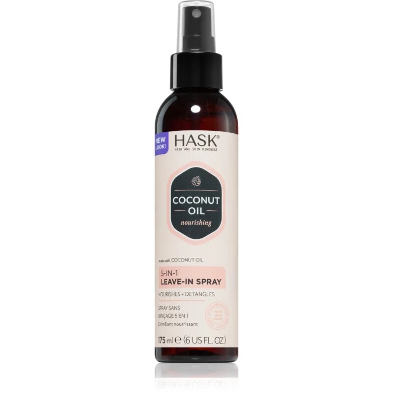 HASK Monoi Coconut Oil pršilo brez spiranja za sijaj in mehkobo las 175 ml