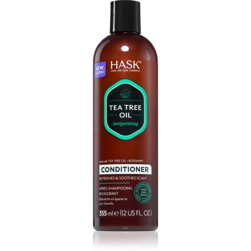 HASK Tea Tree Oil & Rosemary osvežilni balzam za suho in srbeče lasišče 355 ml